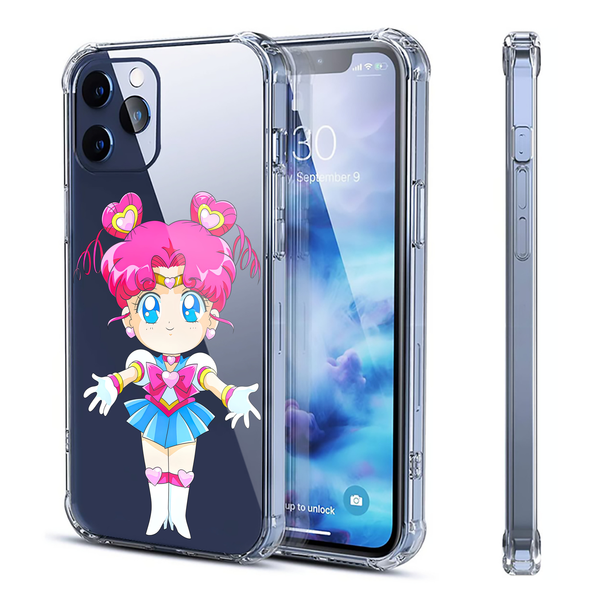 （画像用） 美少女戦士セーラームーン ちびうさ Sailor Moon Chibiusa Tsukino Usagi Small Lady Serenity 【iPhone 12シリーズ対応】透明スマホケース（クリアソフトケース）